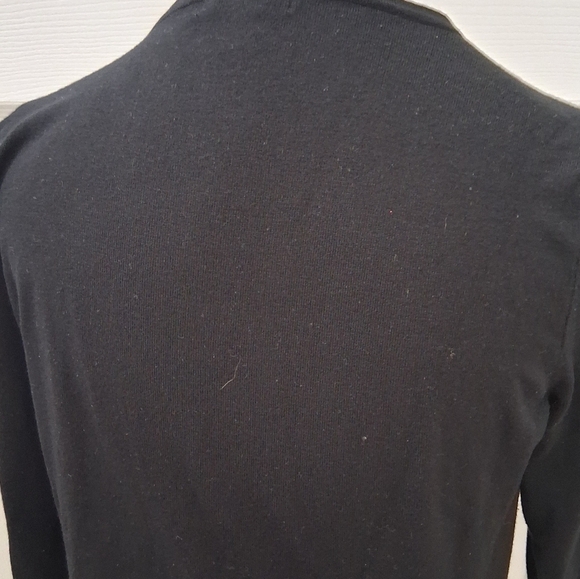 Roz & Ali Lady Libery Black Sweater With White Floral Embroidery     Size  L - Picture 5 of 12